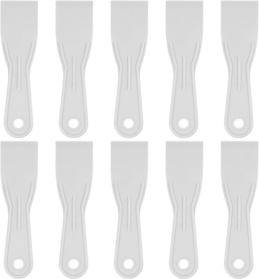 HARFINGTON 10pcs Putty Scraper 2" Width 1.7mm Thin Flexible Plastic Putty Knives for Taping Drywall Spreading Painting Wall Scratching Gray