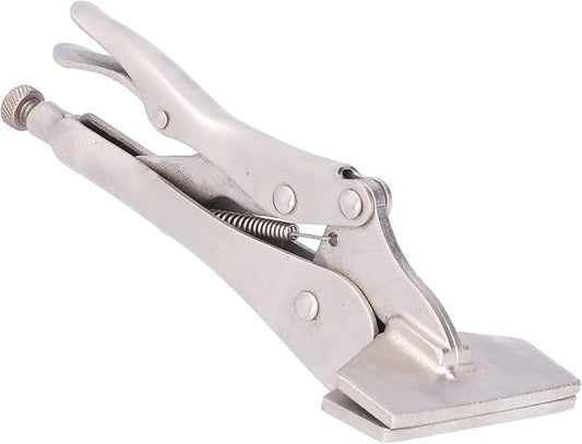 locking Sheet Metal Tool, Flat Locking Pliers Steel Adjustable Flat Head Vise Locking Grip Pliers for Connecting Welding Parts10 Inch