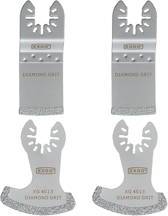 XXGO 4 Pcs Diamond Oscillating Multi Tool Blades for Removing Grit Grout XG4202S