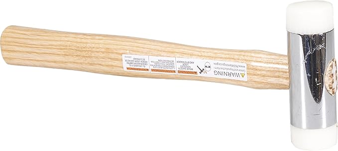 VAUGHAN Nylon Face Hammer, Chrome Plated Zinc Alloy Head, 1 Lbs, NT125, VN58410