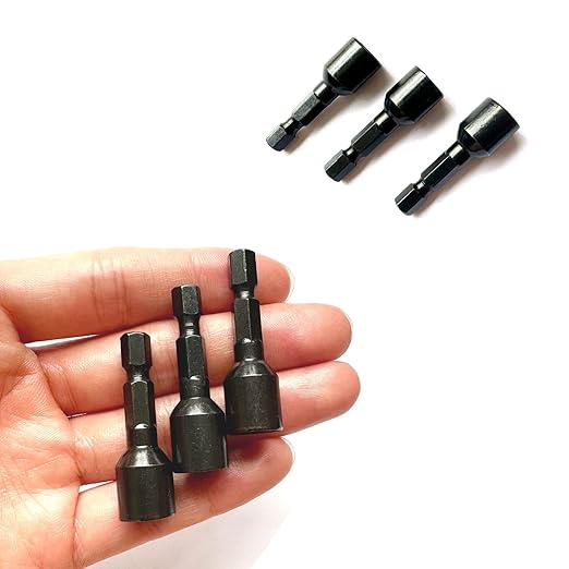 1/4"-20 5/16"-18 3/8"-16 3Pcs Hanger Bolt Driver Double Headed Wood Screws Fully All Threaded Rod Threaded Insert Hexagon Head Drill Driver Bits
