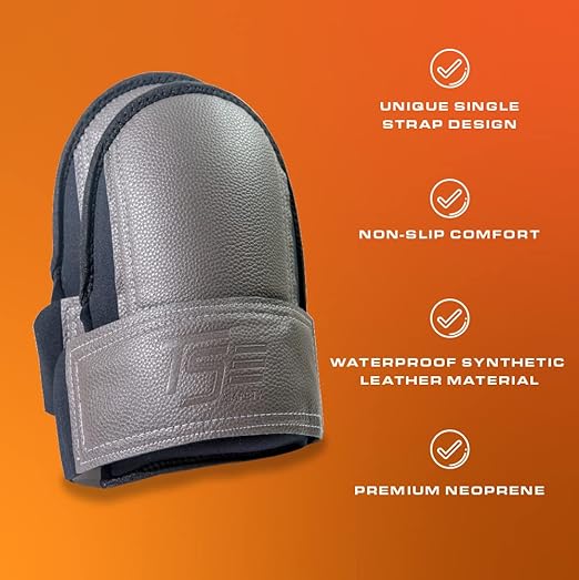 TSE Safety Super Soft Work Knee Pads, Premium Quality Neoprene Kneeling Pads, Extra Thick Comfortable Knee Pads for Men and Women