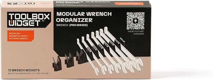 ToolBox Widget Wrench Organizer Pro Series 4.0 ??Magnetic Wrench Holders for Tool Drawer ??Modular Toolbox Organizer System ??Tool Storage for Professional & DIY Mechanics - 2 Pack, 24 Holders