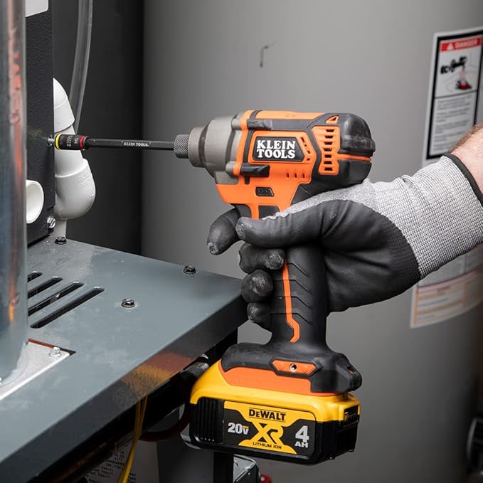 Klein Tools 32304 Screwdriver, 14-in-1 Adjustable Screwdriver with Flip Socket, HVAC Nut Drivers and Bits, Impact Rated