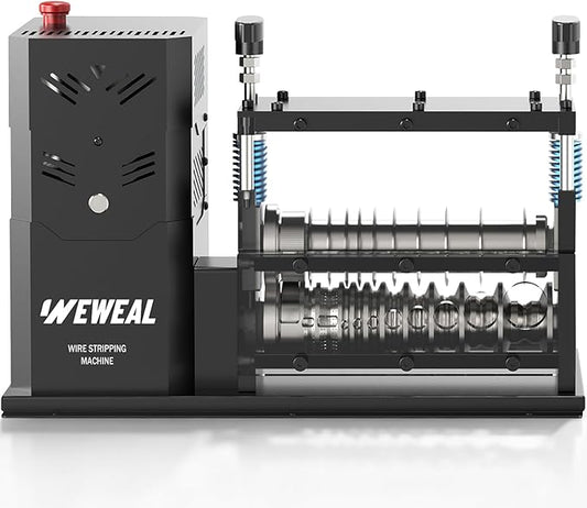 Wire Stripper Machine, 0.06''-1.5'' Electric Wire Stripping Machine with 11 Channels 10 Blades, Heavy-duty Automatic Cable Stripper for Workshop Copper Recycling