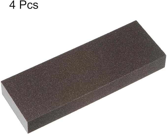 HARFINGTON 4pcs Fine Sanding Sponge Blocks 240-320 Grit Foam Sanding Block for Polishing Kitchen Metal Wood Drywall, 200x70x25mm
