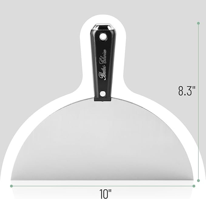 Bates- Putty Knife, 10 Inch, Plastic Handle, Carbon Steel, Flexible, Metal Scraper, Drywall Spackle Knife, Metal Paint Scraper Tool, Putty Knife Scraper, Wall Scraper, Drywall Knife, Spackle Tool