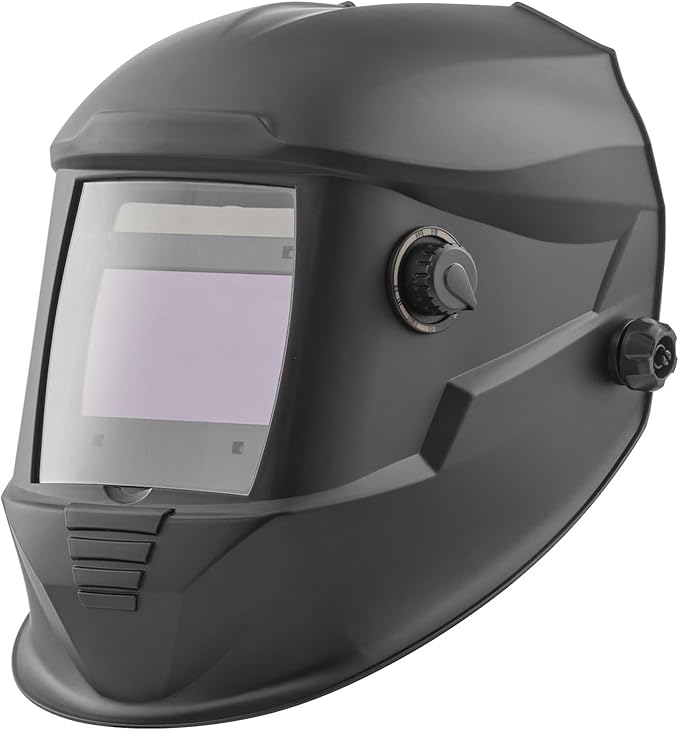 VEVOR Welding Helmet Auto Darkening, 3.94" x 2.34" True Color Welding Hood, Solar-Powered Welder Mask with 4 Arc Sensors, Wide Shade 4/5-9/9-13 for TIG MIG ARC Weld Grinding Cutting - METIS Series