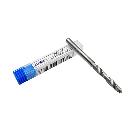 Solid Carbide Jobber Drill Bits,1/4" Straight Shank and 118째 Point Angle, Made from K20 Tungsten Carbide,Applications: for Stainless Steel Alloy Metal, 1-Piece