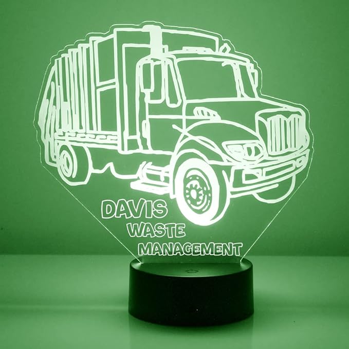 Transportation Custom LED Sign Night Light Lamp with Remote, Light Up Display with Personalized Name or Image, Customized and Made in The USA, Clear Acrylic Design Home Decor with 16 Colors, 4 Modes