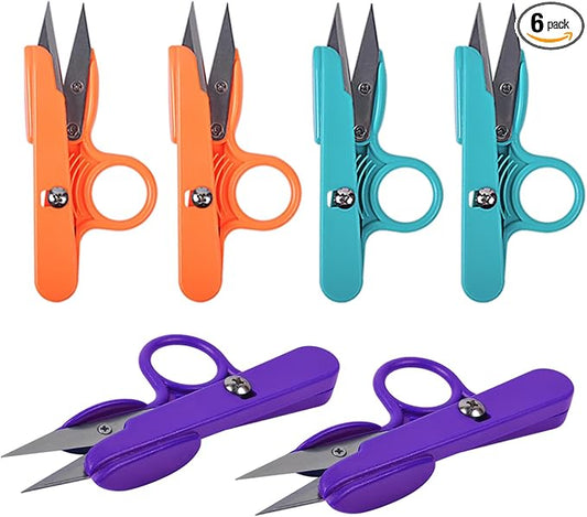UCEC Thread Snips for Cutting, Thread Cutter Yarn Scissor for Crocheting, Embroidery Scissors Fabric Scissors Small Sewing Snips, 6 Pack