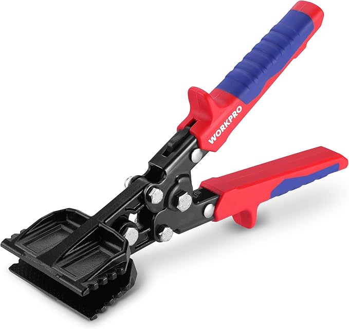 WORKPRO 3-Inch Sheet Metal Bender & Hand Seamer Tool, Heavy-Duty Steel Sheet Metal Brake Pliers for Bending, Seaming, Flattening with Ergonomic Handle and Smooth Jaw