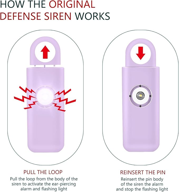 Thopeb?밫he Original Personal Safety Alarm for Women Self Defense ??Elders & Kids Self Defense Keychain Siren ??135dB Loud Siren Bird Sound ??Cute Key Chains Protection (Purple)