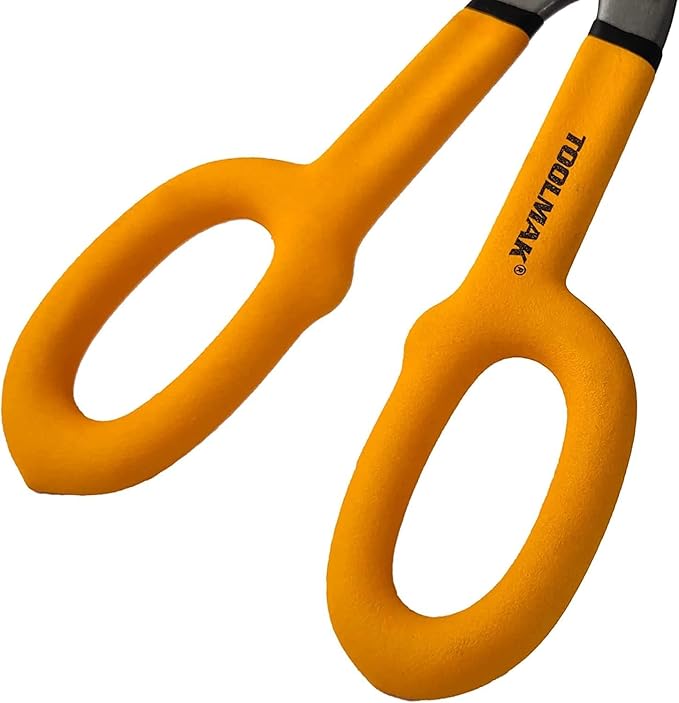Tin Snips 12 Inch Straight Pattern Tinners Snips with Comfort Grip Sheet Metal Cutting Shears Heavy Duty