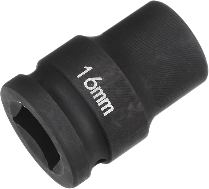 HARFINGTON 6-Point Impact Socket 3/4" Drive 16mm Metric 40Cr Alloy Steel Spindle Axle Nut Impact Socket
