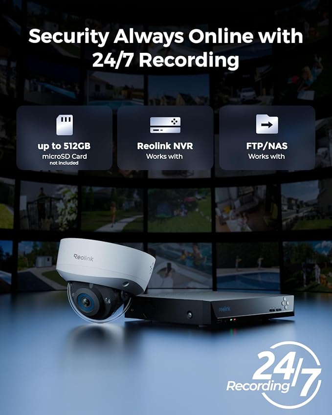 REOLINK RLC-1240A First 12MP Vandalproof PoE Security Camera,145째 Wide Viewing Angle, Featuring Color Night Vision, Two-Way Talk, Smart Person/Vehicle/Animal Detection, Weatherproof
