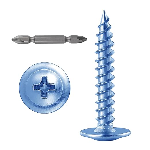 (150 pcs) Wensilon #10횞1-1/2" Phillips Truss Head Wood Screws Galvanized Iron Quick Metal Self