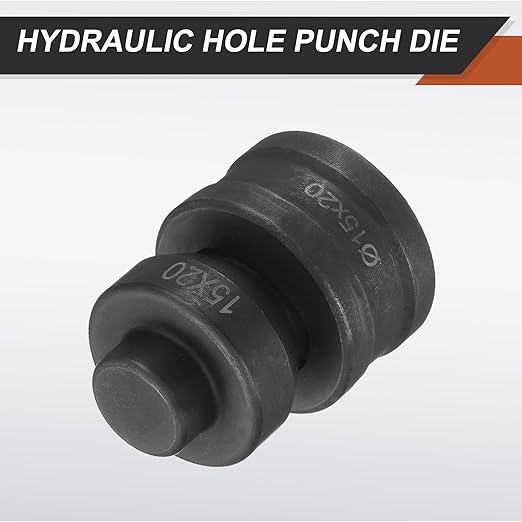 HARFINGTON Hydraulic Hole Punch Die 過15횞20mm Oval Hole 40Cr Steel Electric Punching Kit for CH60 Electric Punching Machine, Black