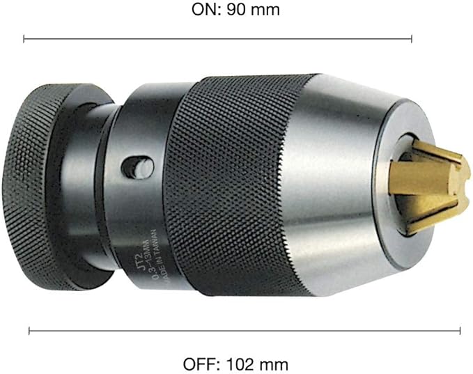 1/64"-1/2" Special Heavy Duty Keyless Drill Chuck, JT2 Mount, Titanium Jaws