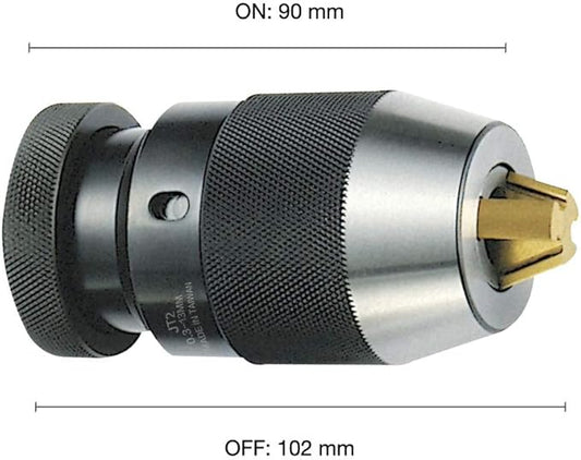 1/64"-1/2" Special Heavy Duty Keyless Drill Chuck, JT2 Mount, Titanium Jaws