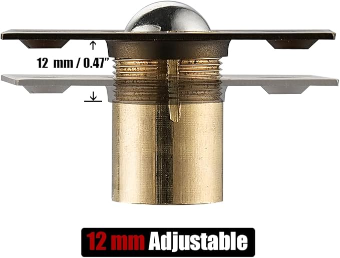 JQK Closet Ball Catch Door Hardware, Stainless Steel Catch Adjustable with Strike Plate, Bronze 2 Pack, HBC100-YRB-P2