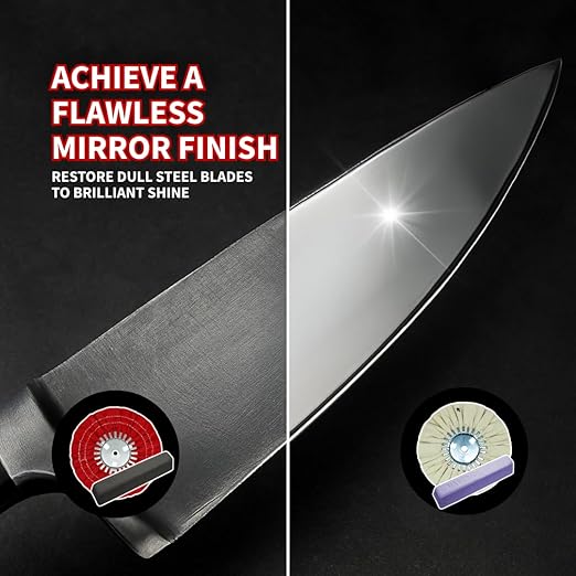 Combat Abrasives Knife Polishing Kit for Buffing & Polishing Steel or Stainless Steel 7 Piece Kit