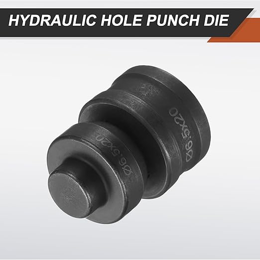 HARFINGTON Hydraulic Hole Punch Die 過6.5횞20mm Slot Hole 40Cr Steel Electric Punching Kit for CH60 Electric Punching Machine, Black