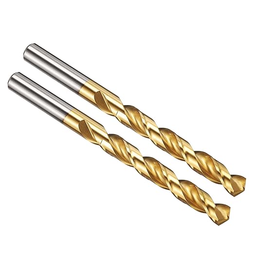 PATIKIL 11mm Drill Bit, M42 8% Cobalt High-Speed Steel Jobber Straight Shank 135° Titanium Nitride (TiN) Coated for Hard Metal Stainless Steel - 2 Pack