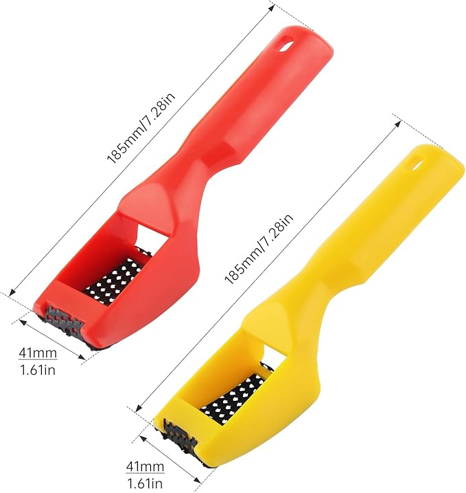 4pcs Shaver Blade Holder, Includes 8 Half-Round Shaving/Shaping Blades - Steel Rasp Block Plane, One Hand Surform Shaver Handle, Dent Repairs, Wood Fiberglass File Tool