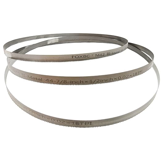 FOXBC 44-7/8-inch Bandsaw Blades 18 TPI, 44-7/8" x 1/2" x .020" 18 TPI, Replacement for DeWalt DW3983 DCS374B, Milwaukee 48-39-0521 Portable Band Saw Blades, 3-Pack
