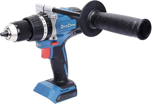 Dong Cheng 20V Brushless Hammer Drill Bare Tool, 1062 in-lbs, 1/2" Keyless Metal Chuck, 24+1+1 Clutch, Cordless Hammer Drill with 4.0Ah Battery Kit for Drilling Brick Wall, Metal, Wood (Bare Tool)