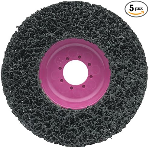 CS Unitec 96700 Magnum Clean Flexible Cleaning Disc, 5" Diameter, 7/8" Arbor, Medium Grit (Pack of 5)