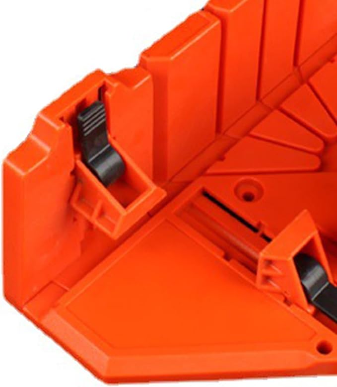 VINGVO Woodworking Miter Saw Storage Box Sturdy Miter Saw Box 22.5 45 90 Degree Stable Practical for Office Building (14in Clamping Type)