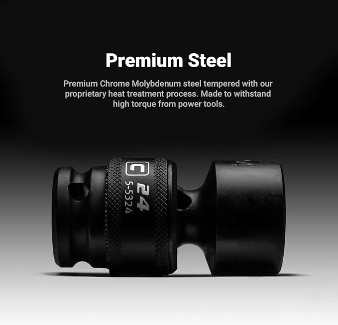 Capri Tools 17 mm Universal Impact Socket, 3/8-Inch Drive, 6-Point, Metric