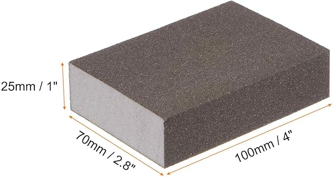 HARFINGTON 10pcs Fine Sanding Sponge Blocks 400-500 Grit Foam Sanding Block for Polishing Kitchen Metal Wood Drywall, 100x70x25mm