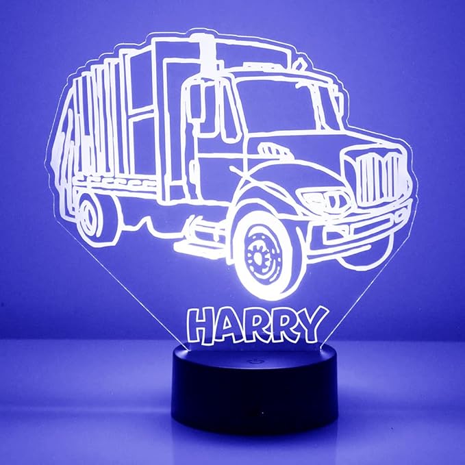 Transportation Custom LED Sign Night Light Lamp with Remote, Light Up Display with Personalized Name or Image, Customized and Made in The USA, Clear Acrylic Design Home Decor with 16 Colors, 4 Modes