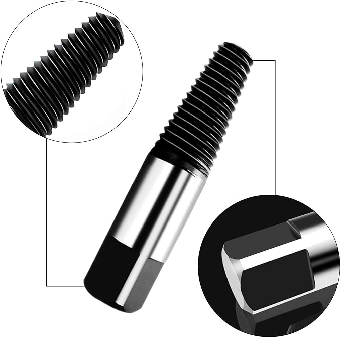 Hakkin 8 Pcs Damaged and Stripped Screw Extractor Set, 1/8?? 3/4??Broken Bolt Extractor and Broken Water Pipe Remover Set, Ideal Left Hand Spiral Removal Tool Kit with Storage Case