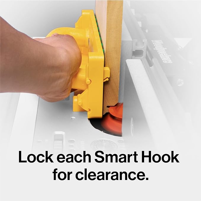 MICROJIG GRR-RIP-BLOCK Smart Push Block for Routers, Jointers, Band and Table Saws, Woodworking Tool, Extreme Grip, GB-1, Yellow/Green