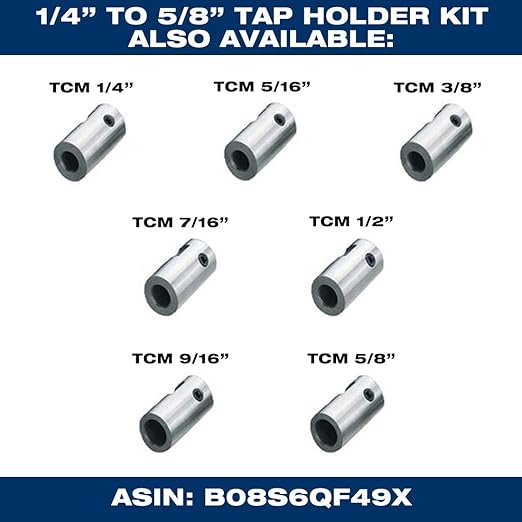 CS Unitec 3/4" Weldon Tap Holder for 5/16" Diameter Taps - Mag Drill Tap Collet - Fits Standard Weldon Chucks On Most Magnetic Drill Presses (TCM 5/16)