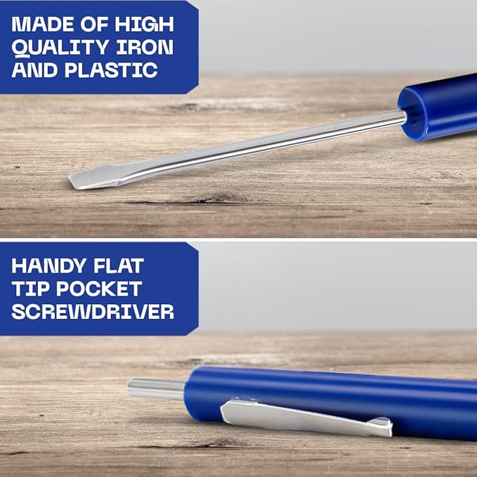 Mini Pocket Screwdriver - Removal Tool - Precision Thermostat Tool - 3 Pack - Schrader Removal - Small Size - 3 Point Screwdriver - Automotive Tools