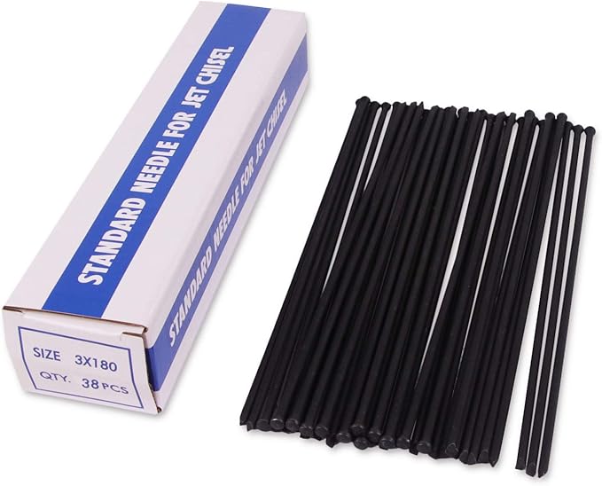 SWANSOFT Chisel Tip Replacement Needles, Manganese Steel Descaling Needles, 38Pcs Replacement Needle Set for Needle Scaler - 7 Inch
