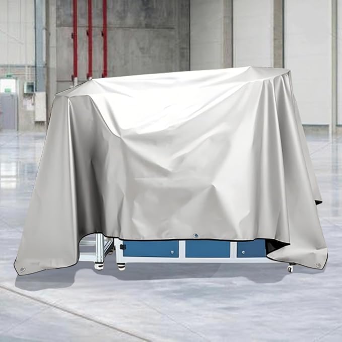 Jumbo Machine Cover - Breathable, Rust Preventing, Water & Dust Proof, Tear Resistant Silver (Silver+Black, 72.83*57.87)