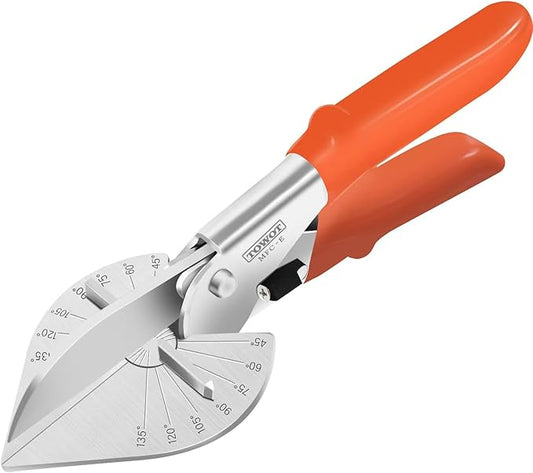 TOWOT Sharp Multi Angle Miter Shear Cutter, Adjustable at 45 To 135 Degree With Safety Lock Hand Tools for Cutting Plastic, PVC and Molding Trim