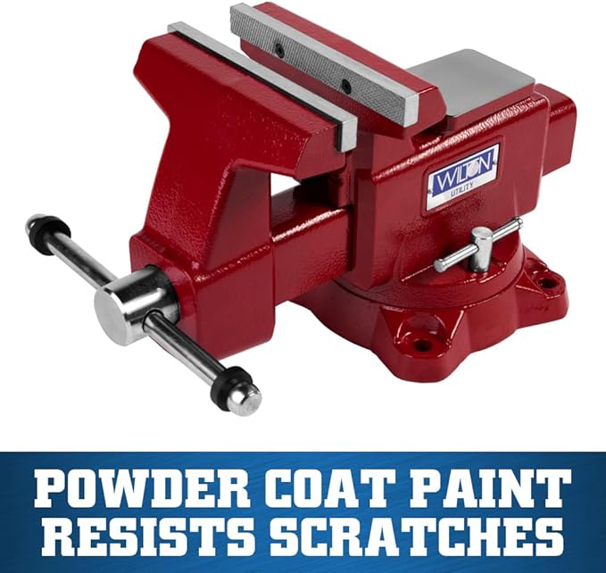 Wilton Utility Bench Vise, 6-1/2??Jaw Width, 6" Jaw Opening, 4" Throat (Model 676U)