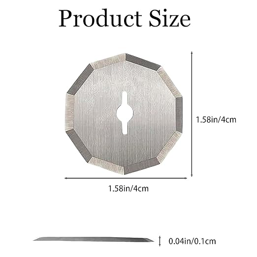 Replacement Rotary Blades Compatible with Worx WX2300 Zipsnip RC2600K,RC2601, RC2602, WX080L, WX082L Model Cutter Blade,New Life for The Dull 1-1/2" WA2300 4V ZipSnip Cordless Scissors (4)