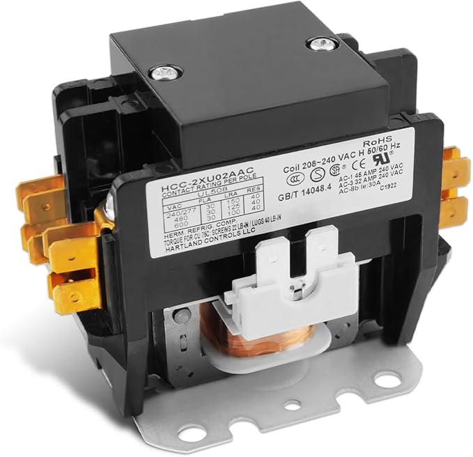 HCC-2XU02AAC Bipolar Air Conditioning Heat Pump Ice Maker AC Contactor 208v-240v 30A 50/60 Hz Contactor