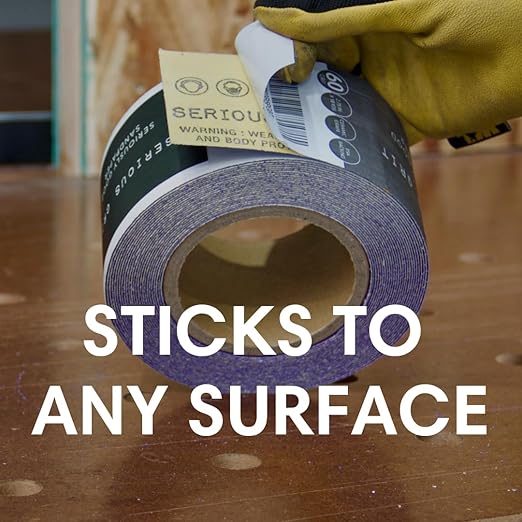 Serious Grit 80 Grit Ceramic Grain PSA Sandpaper Roll - Heavy-Duty Stickyback Adhesive Longboard Sanding Roll - 2.75 Inch x 20 Yard Continuous Sand Paper for Wood, Metal, Autobody, Paint, Air Sanders