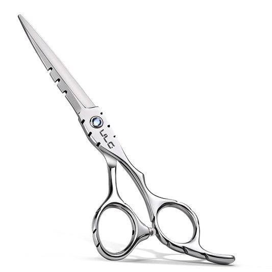 ULG Hair Cutting Scissors 6.7??Shark Series, 100% Japanese Stainless Steel Ultra Sharp, Concave Blade Barber Shears, Ergonomic Offset Handle, Professional Salon Haircut Scissors for Home & Salon Use