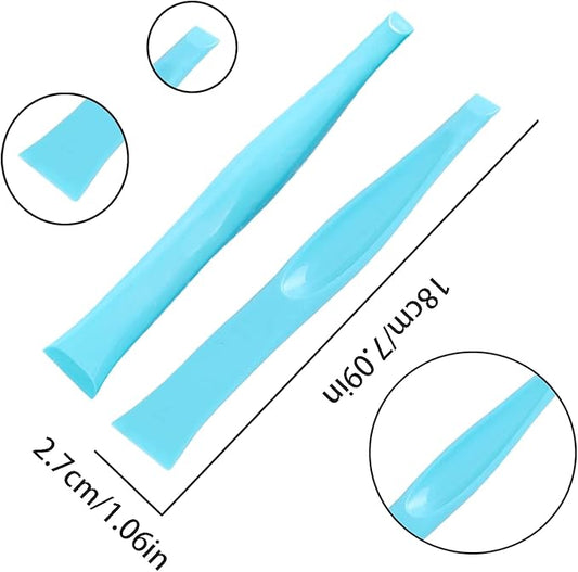 8PCS Cleaning Scraper Tool Kitchen Multipurpose Plastic Scraper Plastic Razor Blades Scraper Scratch Free Cleaning Tool Bottle Opener Sticker Scraper Caulk Remover Tool Floor Scraper Putty Stick