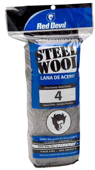 Red Devil 0317 Steel Wool, 4 Extra Coarse, (Pack of 96)